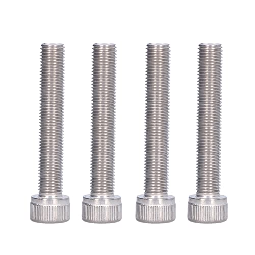 Kuuleyn 4pcs Sechskantschraubenbuchse Kappe Schraube, A2 Edelstahl -Sechskantschraube, 1,25 mm Sechskantschraubenscheibe Scheibe Feine Tonhöhe Sechskant Bolzenverschluss Hardware (M10 * 60) von Kuuleyn