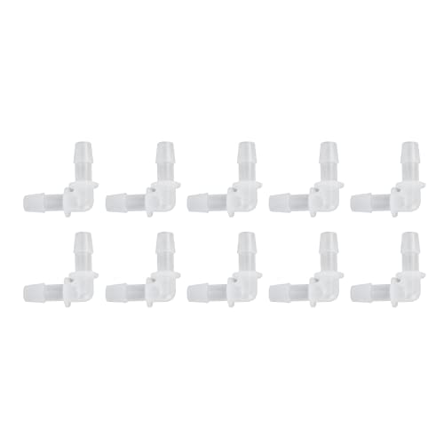 Kuuleyn 90 Grad Schlauch Ellbogen, PE -Schlauch -Ellbogenanschluss, 10pcs Ellbogenschlauchgelenk 90 -Grad -Anschluss Adapter L Form Gleicher Durchmesser Kunststoffanpassungen (9.5mm) von Kuuleyn