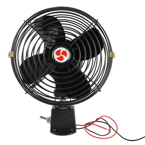 Kuuleyn Autokühlungsventilator Heavy Duty Auto -Lüfter 12V RV Kühllüfter mit 2 -Speed ​​-Schalter Heavy Duty Stilly Rut Metal Car Ventilator für LKW -RV -Autoboot Bus (8 Zoll) von Kuuleyn
