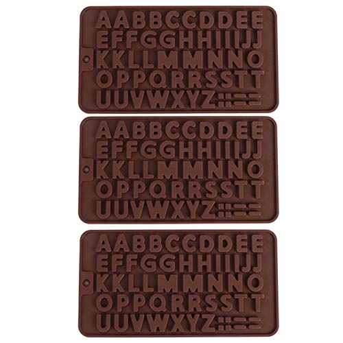 Kuuleyn Backform, 3St. 26 englische Buchstaben Form Silikon Schokoladenkuchenform DIY Backwerkzeug Zubehör von Kuuleyn