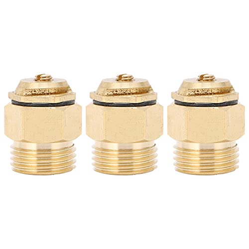Kuuleyn Brechung Sprinklerdüse, einstellbare Kupfer -Mikrosprinklerkopf, G1/2 Gartenbewässerungszubehör 3PCS Wassersparende Atomisierungsspray Langlebige Hausgarten Rasenanlage von Kuuleyn