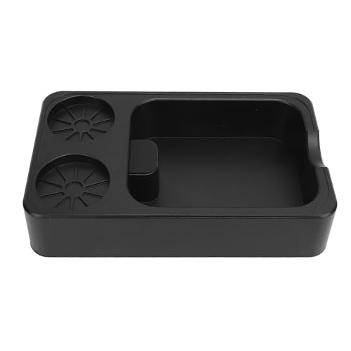 Kuuleyn Coffee Knock Box Organizer, Espresso Tamping Station, Espresso -Knockbox, Multifunktionelle Kaffeestation für 51 mm 53 mm 58 mm Portafilter -Händler Manper (Schwarz) von Kuuleyn