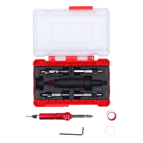 Kuuleyn Countersink Drill Bit Set, Schnellwechsel -Bohrwerkzeug -Kit mit einstellbarer Tiefenstopp Counter Sink Multi -Funktionalität Drill Bits Tool Kit für Holzbearbeitung Kuuleyn Countersink Drill Bit Set, Schnellwechsel -Bohrwerkzeug -Kit mit einstellbarer Tiefenstopp Counter Sink Multi -Funktionalität Drill Bits Tool Kit für Holzbearbeitung von Kuuleyn