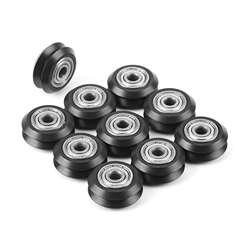 Kuuleyn -Drucker -Pom -Rad, 10pcs 3D -Drucker Pom Plastikscheibe Passives Rundrad mit Lagerriemenscheibe von Kuuleyn