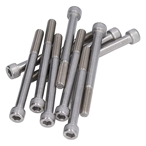 Kuuleyn Edelstahlschraube, Sechskantbuchkapelschraubenschrauben, 10pcs zylindrische Kopfkappen Schrauben A2-70 Edelstahl -Sechskantbuchsen für Industriemaschinen M10 (M10*140) von Kuuleyn