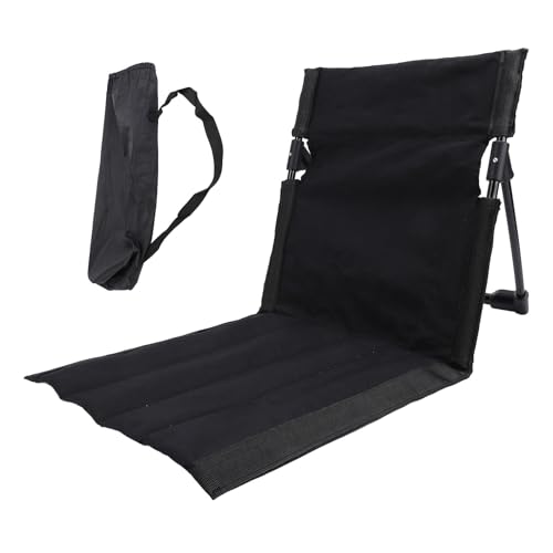 Kuuleyn Erwachsener Campingstuhl Folding Chaise Lounge Stuhl tragbarer Verbesserung Komfort Oxford Stoff Outdoor Lounge Stuhl für Rasengarten Camping Beach Picknick (Black) von Kuuleyn