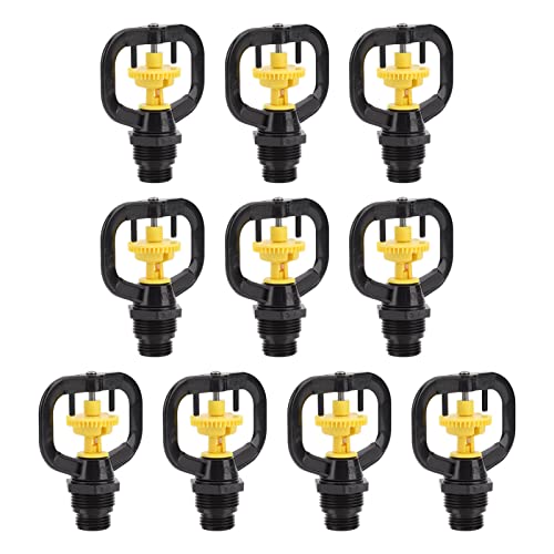 Kuuleyn -Gewinde -Kunststoff -Mikroatomisierungsdüse, 10pcs Brechung Mikrodüse Schmetterling Drehung Sprinkler Gartenbewässerung rotierende Nebeldüse G1/2 G3/4 Männliche Gewinde von Kuuleyn