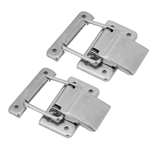 Kuuleyn HaSP Latch Lock, Hardware Edelstahlschrank Hülle HaSP -Schloss, 2pcs Edelstahl -Hardware -Kabinenkoffer Federgeladung Latch Catch Toggle Hasp Kuuleyn HaSP Latch Lock, Hardware Edelstahlschrank Hülle HaSP -Schloss, 2pcs Edelstahl -Hardware -Kabinenkoffer Federgeladung Latch Catch Toggle Hasp von Kuuleyn