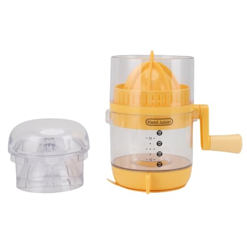 Kuuleyn Hand Citrus Juicer,Orange Lime Grapefruit Presser,Food Grade Material for Safety,Compact for Easy Carrying and Storage,Easy to Use Multifunction Small Manual Lemon Lime (Yellow) von Kuuleyn