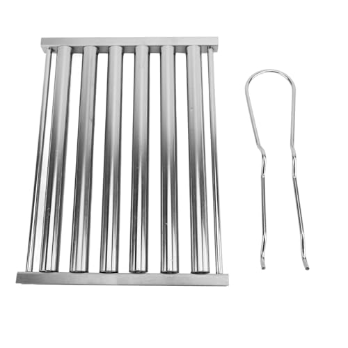 Kuuleyn Hot Dog Roller, tragbarer Hot Dog Griller mit 5 BBQ-Kapazitäten, Edelstahl-Wurstgrillroller mit Griff für Camping im Freien (Groß 43x49mm / 1,7x1.9in) von Kuuleyn