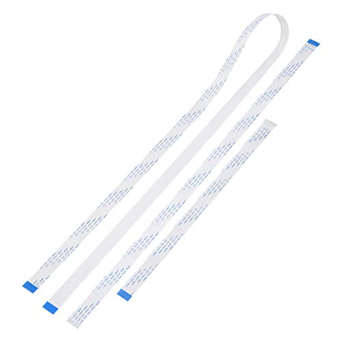 Kuuleyn Kamera-Flachbandkabel, 3 Stück/Set 15-polig 30 cm 50 cm 100 cm FFC-Flachband Flexibles Flachkabel für die Himbeer-Pi-Modul-Kamera PET Weiß von Kuuleyn