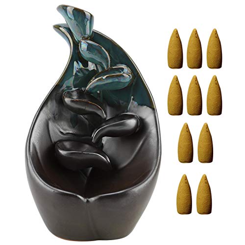 Kuuleyn Keramik Weihrauchbrenner, Rauch Rückfluss Weihrauchbrenner Dekor Ornament für Aromatherapie Ornament & Home Decor von Kuuleyn