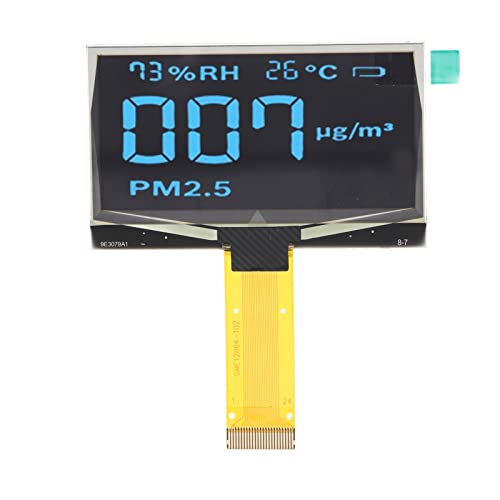 Kuuleyn Organische Flüssigkeitskristallanzeige 2.42in organisches Licht emittierende Diode LCD -Anzeige Inline SSD1309 24Pin 128x64 Auflösungslöhe -Cleene -Bildschirmmodul (Blaues Anzeigen) von Kuuleyn
