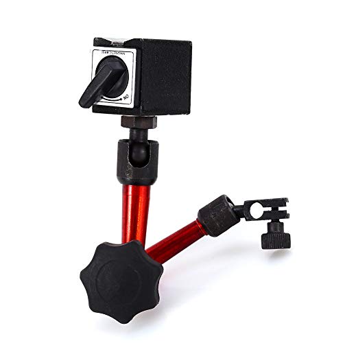 Kuuleyn Professioneller Mini-Magnetfuß, Halter für digitales Messuhr-Prüfwerkzeug mit Ständer für Messuhr oder Prüfanzeige mit Feineinstellung von Kuuleyn