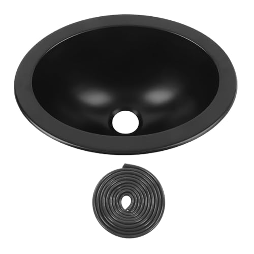 Kuuleyn RV Sink, RV Round Sink 11.4 X 8.7 X 4.7in 304 Stainless Steel 1.6in Outlet Space Saving for Motorhome Boat Yacht Bathroom Kitchen von Kuuleyn