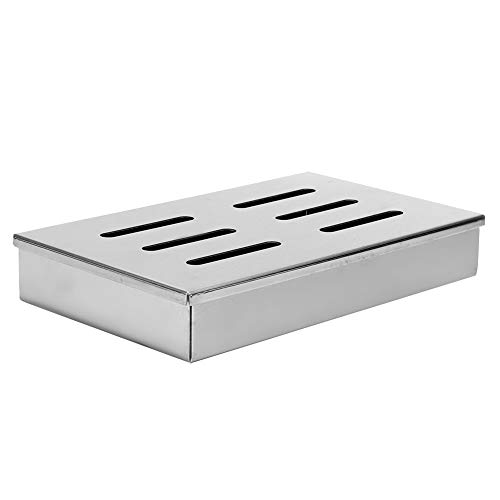Kuuleyn Raucherbox, Gas oder Holzkohlegrill Rauchbox, Raucherbox für Grillholzchips aus BBQ, Edelstahl tragbares Haushaltsfleischgrill -Werkzeug für BBQ Outdoor von Kuuleyn