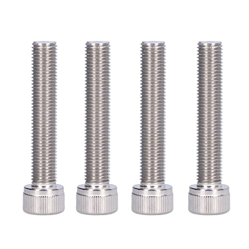 Kuuleyn -Schrauben -Sockel -Sechskantantriebsschrauben, 4pcs Sechskantschraubensteck -Kappe A2 Edelstahl 1,25 mm feiner Tonhöhenverschluss (Packung von 4) (M10 * 55) von Kuuleyn