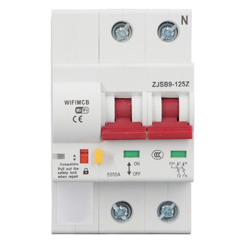 Kuuleyn Smart Circuit Breaker 2p 100a 220V WiFi Bluetooth App Fernbedienung über Tuya PA66 Flammhemmung 6000 V Halten Sie die Elektrische Sicherheit für die Heimautomatisierung. Kuuleyn Smart Circuit Breaker 2p 100a 220V WiFi Bluetooth App Fernbedienung über Tuya PA66 Flammhemmung 6000 V Halten Sie die Elektrische Sicherheit für die Heimautomatisierung. von Kuuleyn