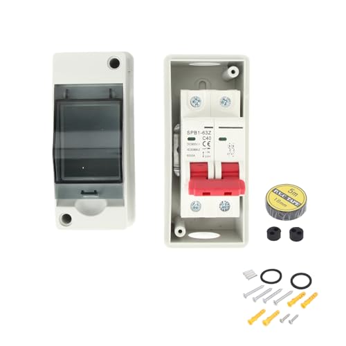 Kuuleyn -Solar -Trennschalter -Isolatorschalter, DC Miniatur -Leistungsschalter, Photovoltaik -Isolator, Miniatur -RV -Breaker -Box, DC500V (20a) von Kuuleyn