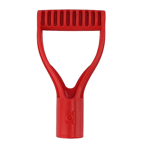 Kuuleyn Spatenstiel aus Kunststoff, 32 mm Innendurchmesser, Ersatz für Schneeschaufel, Ersatz für Schaufelstiel mit D-Griff, Gartenzubehör zum Graben und Harken (Rot) von Kuuleyn