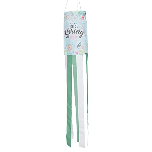Kuuleyn Windfahne, Windsack, Polyester-Frühlings-Windsack, hängende Dekoration für den Garten, Balkon, Dekoration(Hellgrün) von Kuuleyn