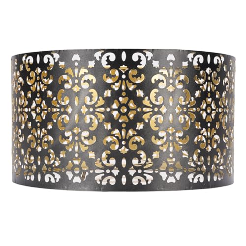 Kuuleyn exquisite Abdeckung für Tischlampe, Metalllampenschatten hohl aus Kronleuchterleuchter ästhetischer Eisenhoch -Out -Blütenmuster -Lampenschirm für E27 E14 Sockellicht von Kuuleyn