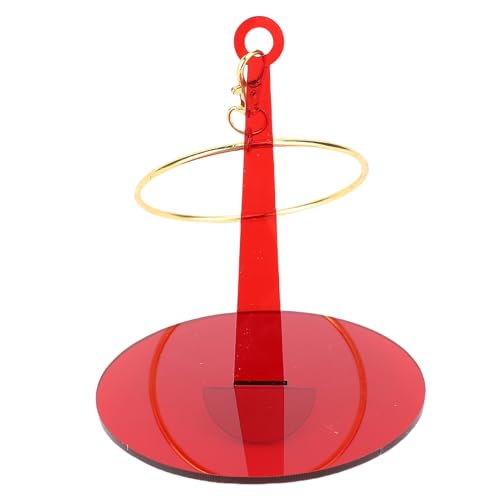 Kuuleyn tragbarer Handgelenksgarnhalter, Handgelenk Organizer, Klemmschlaufe Leicht häkelnder Spinner Garnkugel Aufbewahrungsorganisator 360 Rotation Haltbares Acrylmaterial Easy (Red) von Kuuleyn