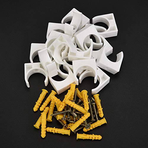 20 PCS PPR Rohrschellen Rohrhalter für Wasserversorgung Rohrschellen Gasschellen 16/20/25/32mm U-Rohrschellen Wasserrohrbefestigungsschellen mit Schrauben U-Rohrschellen von Kuuleyn