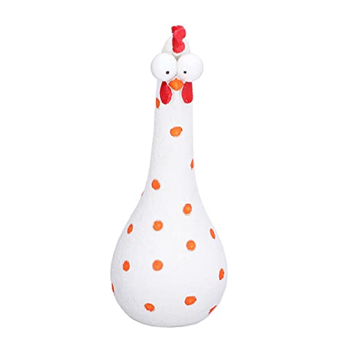 Rooster Decor,Big Eye Chicken,Long Neck Funny Chicken Yard Art Resin Rooster Statue Resin Chicken Sculptures for Backyard Patio Kitchen Decorations von Kuuleyn