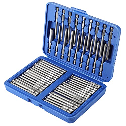 Kuuleyn Schraubendreher-Bits, Elektro-Schraubendreher-Bits-Kit, 50 PCS Stahl Elektro-Schraubendreher-Bits Schlitz Kreuz U-förmige Sechskant-Bits Buchse Rotary Power Tool Kit von Kuuleyn