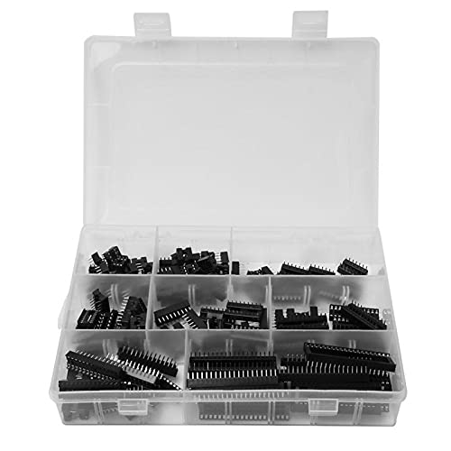 Sockets Solder 122 Pcs IC Socket Adapter Electronic Component Connector Pitch Zweireihiges Sortiments-Kit für Experimente und DIY-Projekte DIP-8 6 14 16 18 24 28 40Pins 2.54mm Sockets Solder 122 Pcs IC Socket Adapter Electronic Component Connector Pitch Zweireihiges Sortiments-Kit für Experimente und DIY-Projekte DIP-8 6 14 16 18 24 28 40Pins 2.54mm von Kuuleyn