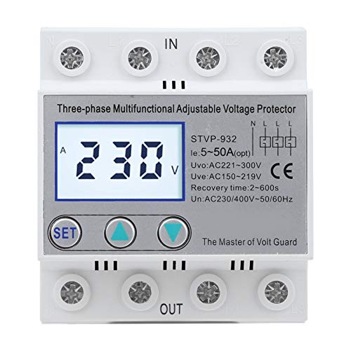 Spannungsschutz, Einstellbarer Spannungsschutz 3-Phasen-LCD-Multifunktionaler Spannungsschutz-Selbstr¨¹cksetzer STVP-932 230V / 400VAC(50A) von Kuuleyn