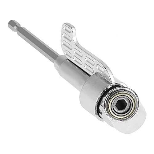 Verlängerungsbuchse für Schraubendreher, Innensechskantbohrer, 1/4 ”105-Grad-Winkel Magnetischer Sechskantschraubendreher-Verlängerungsbohrkronenhalter Adapter Silber von Kuuleyn