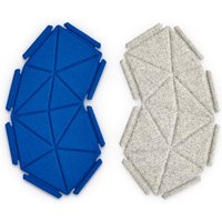 Kvadrat - Clouds 8er-Set, Divina Melange 120 (meliertes grau) / Divina 756 (ultramarin) von Kvadrat