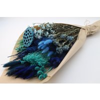 Blaue Trockenblumen | Diy Trockenblumenstrauß Erstellen Sie Ihren Eigenen Blumenarrangements Und Heimdekoration Trockenblumen-Set von KviatArt