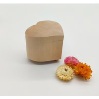 Große Herzförmige Holzkiste | Verlobungsringbox Unvollendete Schmuckschatulle Vorschlagsbox Decoupage Rustikale Hochzeit von KviatArt
