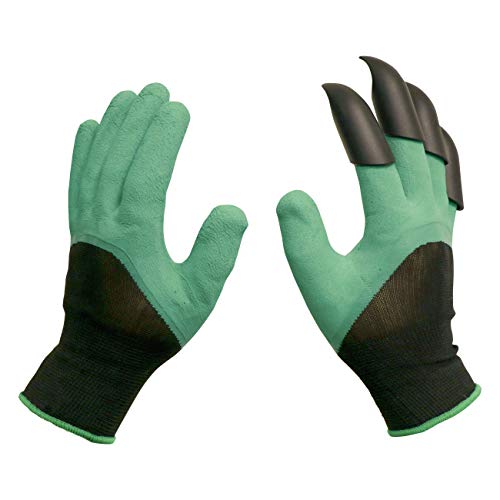 KVOTA. Gartenhandschuhe mit Krallen, Arbeitshandschuhe, Einheitsgröße, 1 Paar, Wasserdicht, Gartenarbeit, Handschuhe, Graben, Harken, Pflanzen von Kvota