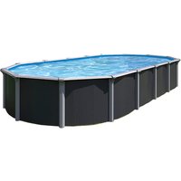 KWAD Ovalpool "Green line Evolution", (Komplett-Set, 10 tlg.), 6,1x3,7x1,32 design Folie in blau, sand oder grau erhältlich von Kwad