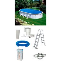 KWAD Ovalpool "Steely de Luxe Heat", (Set, 7 tlg.) von Kwad