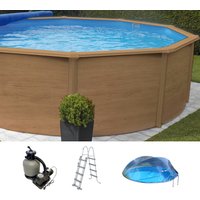 KWAD Rundpool "Timber Cabrio Dom", (Set, 5 tlg.) von Kwad