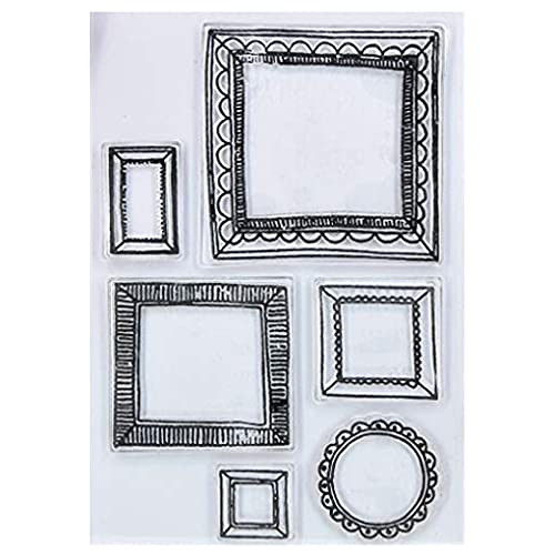 Kwan Crafts Rahmen mit transparenten Stempeln zum Basteln von Karten, Dekoration und DIY Scrapbooking von Kwan Crafts