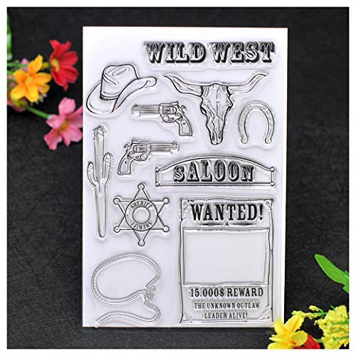 Kwan Crafts Wild West Stempel zum Basteln von Karten, Dekoration und DIY Scrapbooking von Kwan Crafts