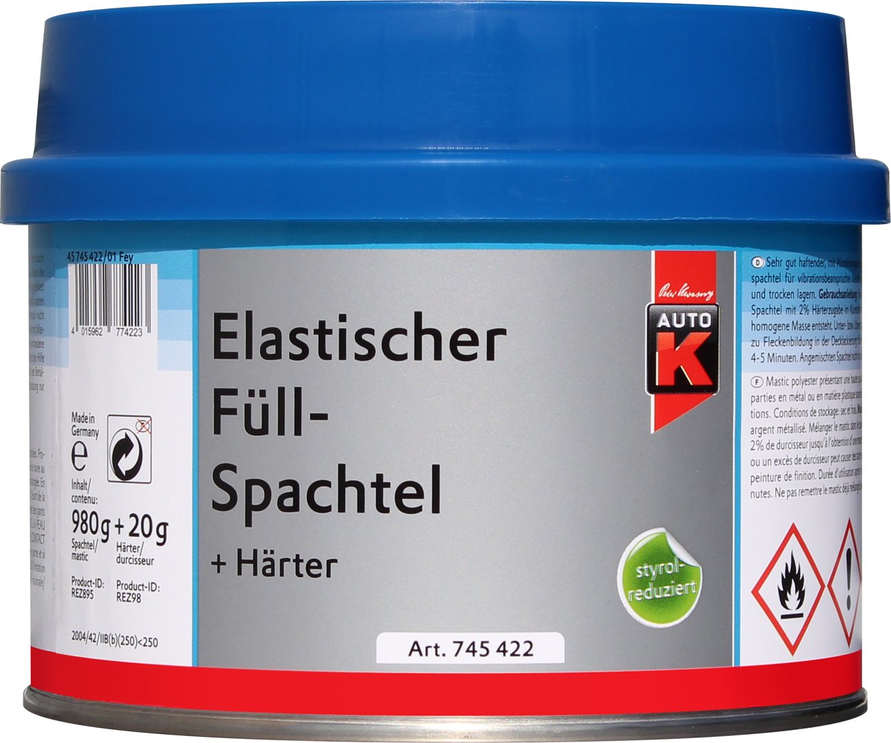 Auto-K ELASTISCHER FÜLLSPACHTEL 1000G Auto-K ELASTISCHER FÜLLSPACHTEL 1000G von Kwasny