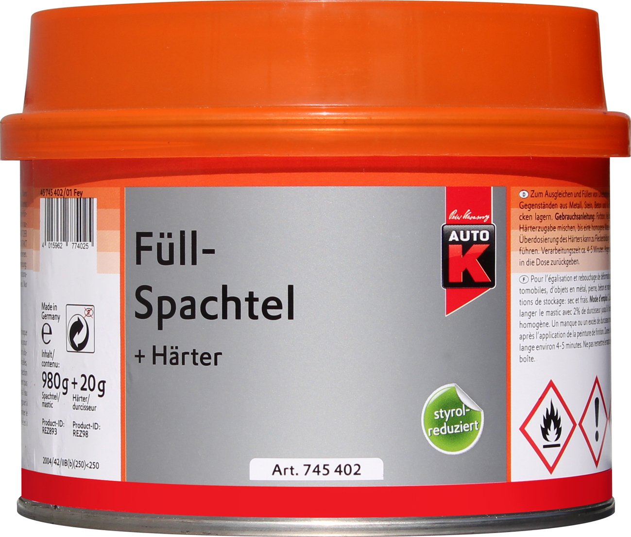 Auto-K FÜLLSPACHTEL 1000G Auto-K FÜLLSPACHTEL 1000G von Kwasny