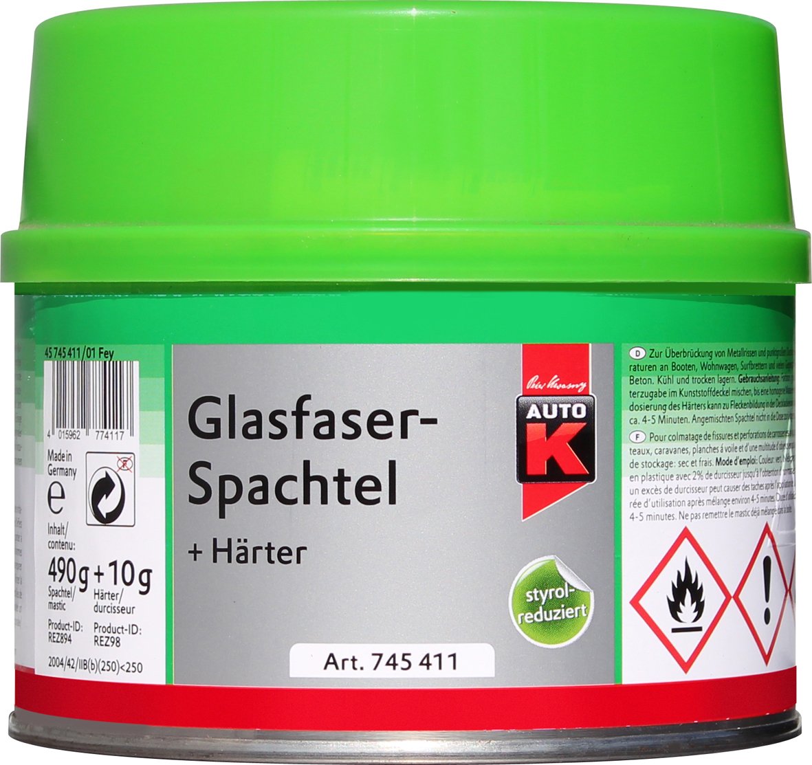Auto-K GLASFASERSPACHTEL 500G von Kwasny