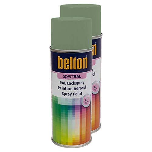 Kwasny 2X Belton Spectral Ral Lackspray Lack Spray Spraylack Blassgrün Hochglanz Ral 6021 400 Ml von Kwasny