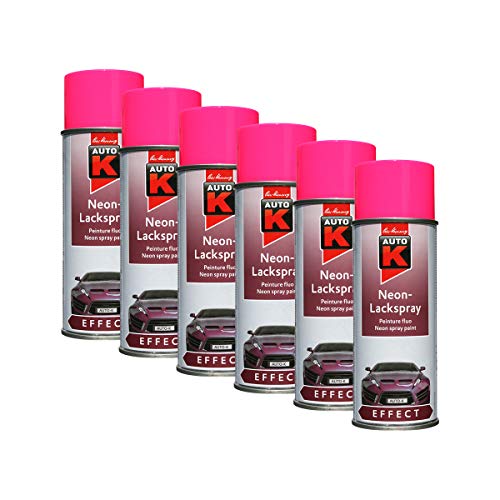 Kwasny 6X 233 091 Auto-K Effect Neon-Lackspray Pink Fluoreszierend 400ml von Kwasny