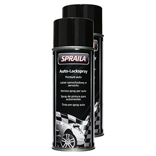 KWASNY Schwarz Glänzend Lackspray 400Ml Seidenglanz Spraydose Autolack Auto 300 061 2X von KWASNY