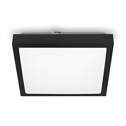 Kwazar Luminaire Deckenlampe E27 max 30W Schlafzimmer Deckenleuchte Beleuchtung für Flur 230V IP20 2 Flammige Schwarz Lampe SAMI von Kwazar Luminaire