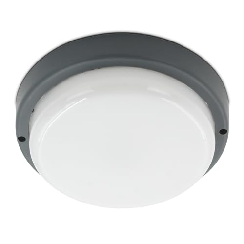 Kwazar Luminaire LED Außenwandleuchte Außenlampe Wandlampe KLASTO IP54 18W 230V Gartenleuchte Lampe Neutralweiß 4000K (Grau) von Kwazar Luminaire